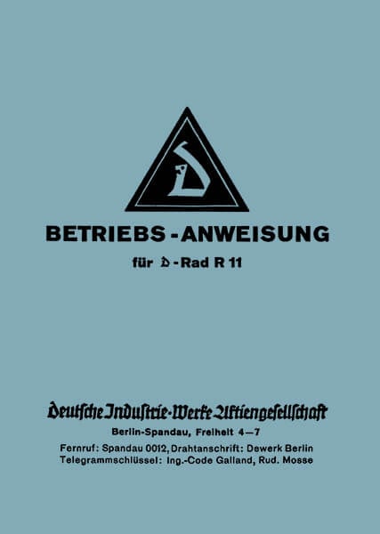 D-Rad R 11 Betriebsanleitung