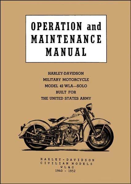 Harley-Davidson 42 WLA  / WL  / G Maintanance Manual