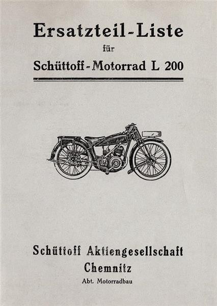 Schüttoff Motorrad L200 Ersatzteilliste