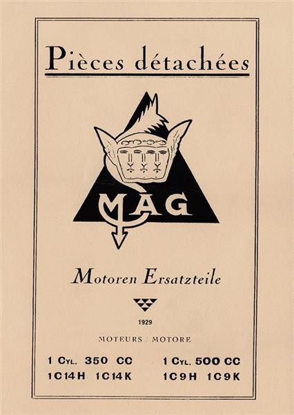 MAG Motosacoche 350 und 500 ccm Ersatzteilkatalog