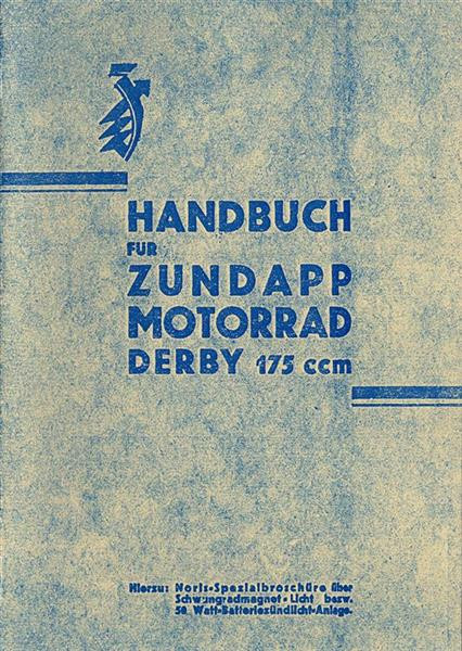 Zündapp Derby 175 (DB 175) Betriebsanleitung