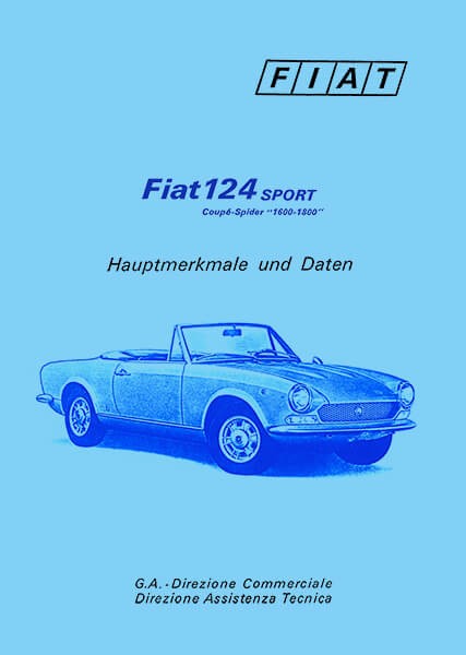 Fiat 124 Sport Hauptmerkmale und Daten