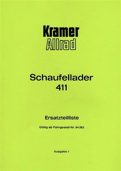 Kramer 411 Ersatzteilliste