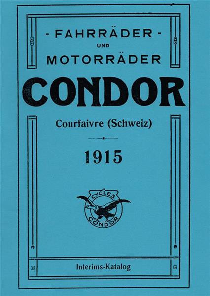 Condor Fahrräder und Motorräder 1915 Ersatzteilkatalog