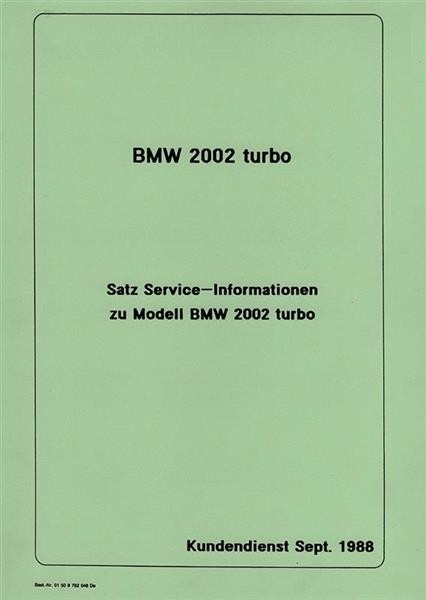 BMW Turbo 2002 Service-Informationen