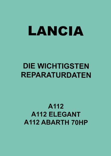 Autobianchi Lancia  A112 Reparaturdaten