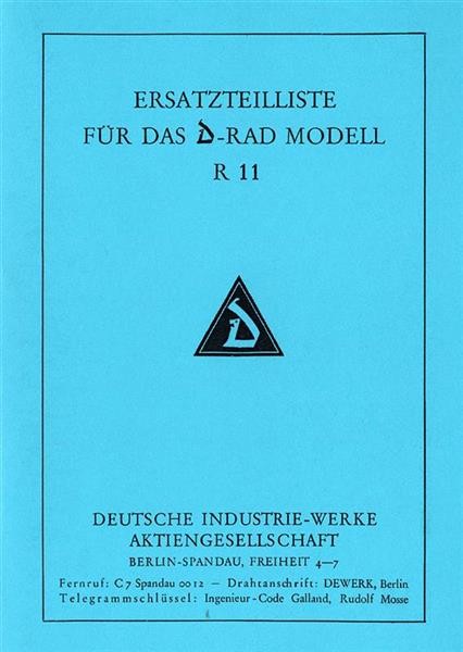 D-Rad R11 Ersatzteilkatalog