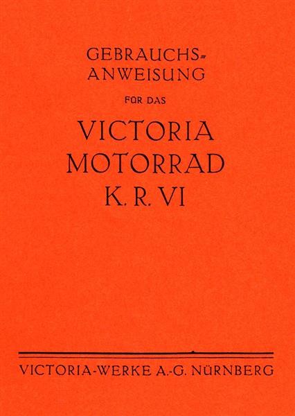 Victoria KR VI 598 ccm Betriebsanleitung