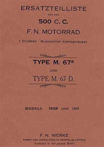 FN 500 Typ M67B und Typ M67D Ersatzteilkatalog