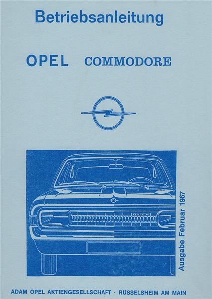 Opel Commodore A Betriebsanleitung