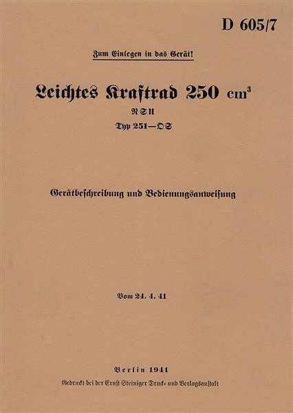 NSU 251OS Betriebsanleitung