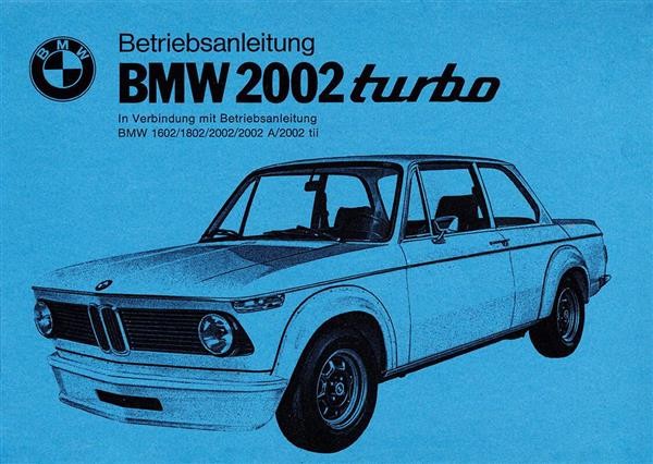 BMW 2002 Turbo Betriebsanleitung