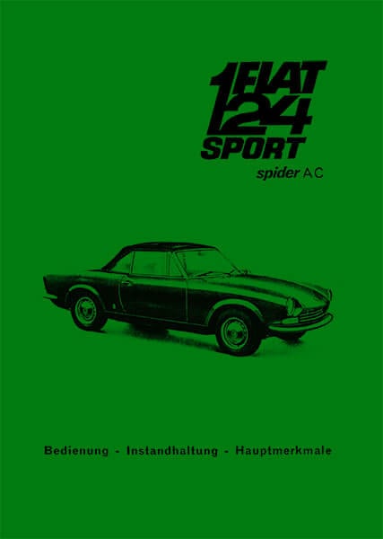 Fiat 124 Sport Spider AS Betriebsanleitung