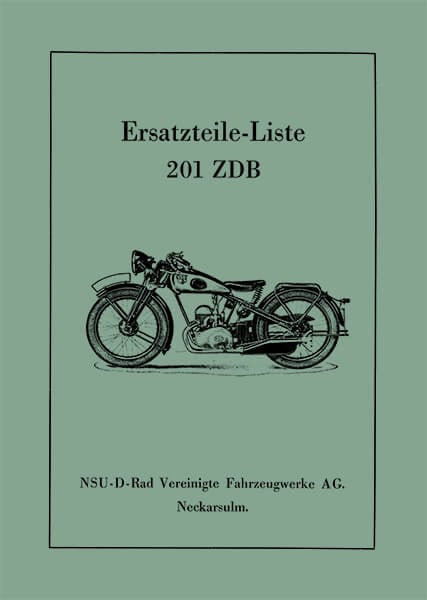 NSU 201ZDB Ersatzteilkatalog