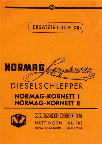 Normag Kornett I und II Schlepper Ersatzteilkatalog
