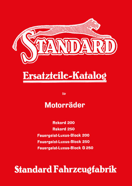Standard Rekord 200/250 Feuergeist-Luxus-Block 200 /250 /G 250 Ersatzteilkatalog