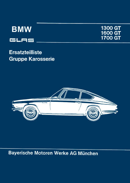 BMW 1300 GT/ 1600 GT/ 1700 GT Ersatzteilkatalog