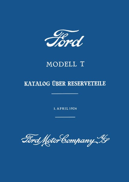 Ford T-Modell Ersatzteilkatalog
