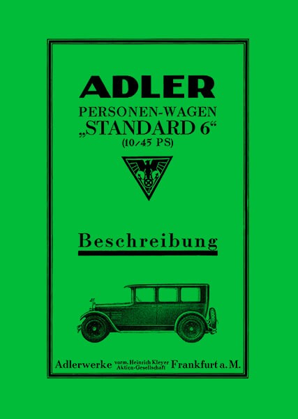 Adler Standard 6 Betriebsanleitung
