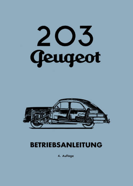 Peugeot 203 Betriebsanleitung