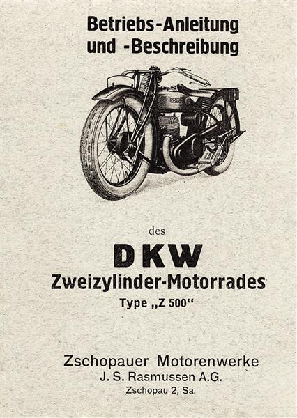 DKW Z500 Betriebsanleitung