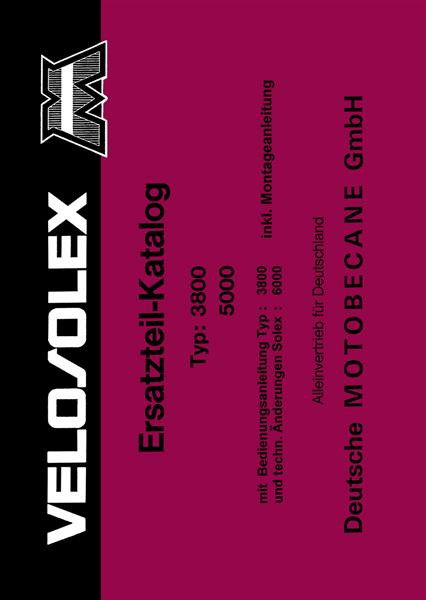 Velosolex 3800 5000 6000 Ersatzteilkatalog