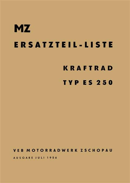 MZ ES250 Ersatzteilkatalog