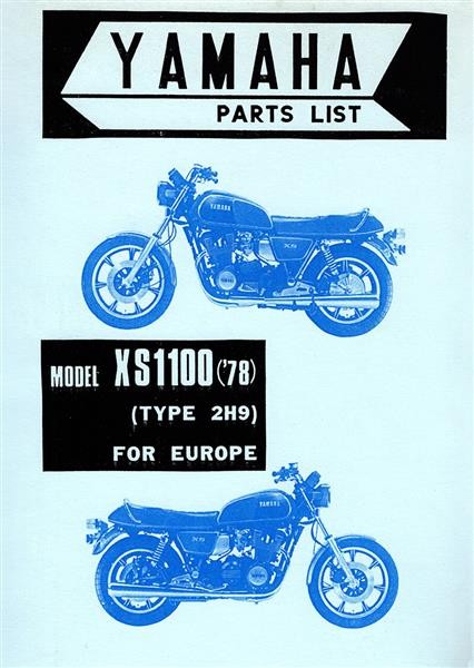 Yamaha XS1100 (2H9) Parts List