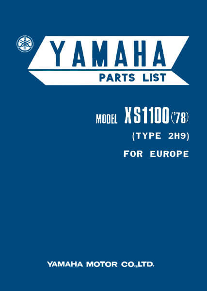 Yamaha XS1100 (2H9) Parts List