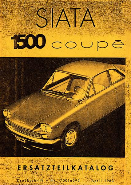 Siata 1500 Coupé Ersatzteilkatalog