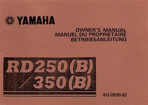 Yamaha RD250 RD250B RD350 RD350B Betriebsanleitung