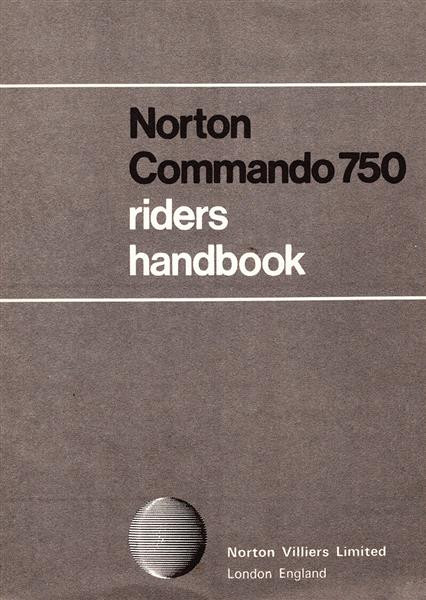 Norton Commando 750 Fastback Riders Handbook