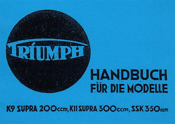 Triumph K9 Supra K11 Supra SSK Betriebsanleitung