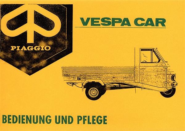 Piaggio Vespa Car Bedienung und Pflege