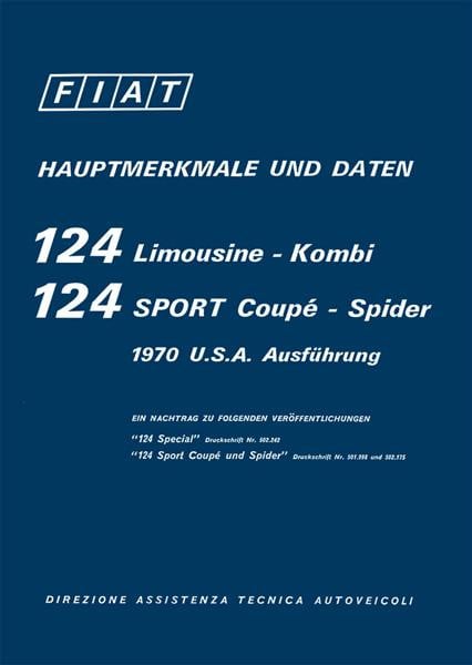 Fiat 124 Hauptmerkmale und Daten