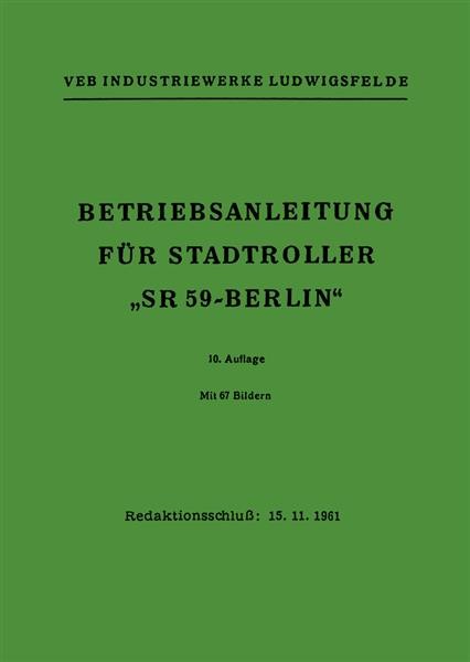 IWL SR 59 Stadtroller Berlin Betriebsanleitung
