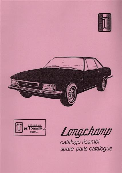 De Tomaso Longchamp, Ersatzteilkatalog