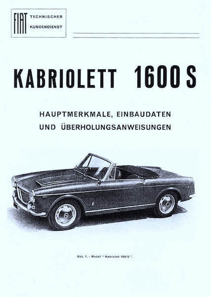 Fiat 1600 S Cabrio Reparaturanleitung 