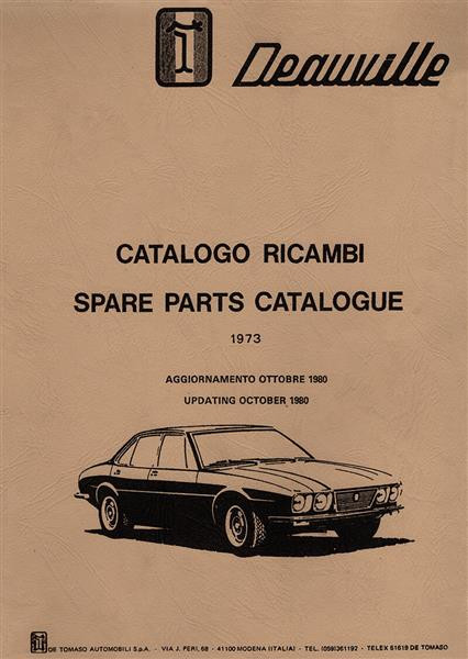 De Tomaso Deauville Modelle 1973-1980 Ersatzteilkatalog