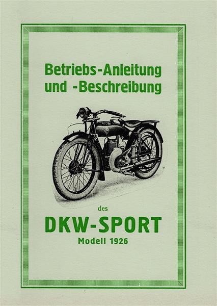 DKW Sport / E 206, Betriebsanleitung