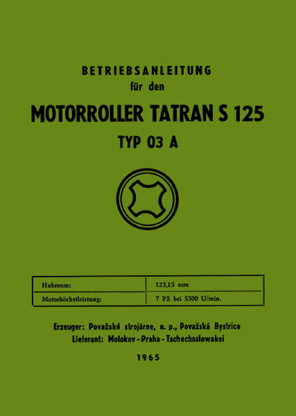 Tatran Typ S125 Typ 03 A Betriebsanleitung