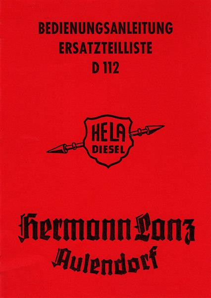 Hela Diesel D 112 Betriebsanleitung Ersatzteilkatalog