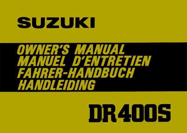 Suzuki DR400 Betriebsanleitung