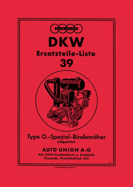 DKW Stationärmotor Sachs Ersatzteilkatalog