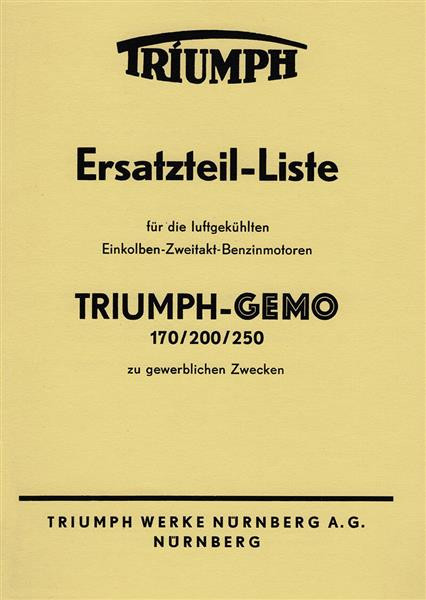 Triumph Gemo 170 200 250 Ersatzteilkatalog