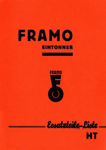 Framo Vierrad-Lieferwagen Ersatzteilliste