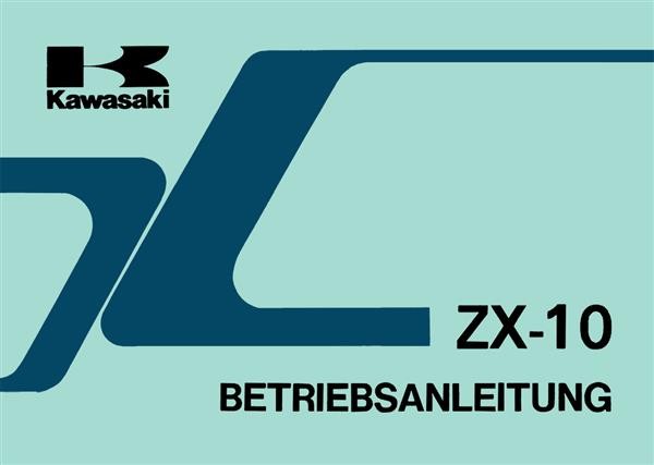 Kawasaki ZX-10 Betriebsanleitung