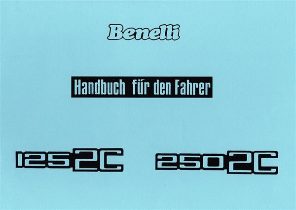 Benelli 125-2C, 250-2C, Betriebsanleitung