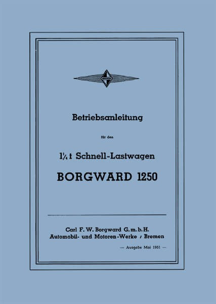 Borgward 1250 Betriebsanleitung