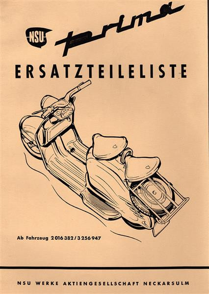 NSU Prima-Roller Ersatzteilkatalog